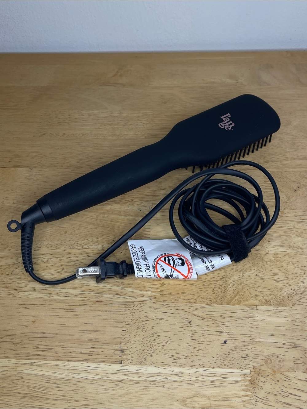 L'ANGE Hair Le Vite Heated Straightening Tool In Black And Rose Gold